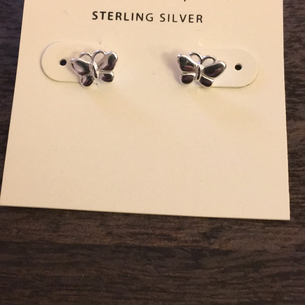 NEW Sterling Silver Butterfly Earrings
